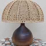 Signed 70s sandstone lamp