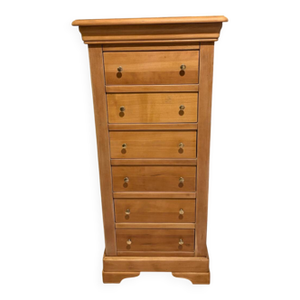 Raw wood chest of drawers