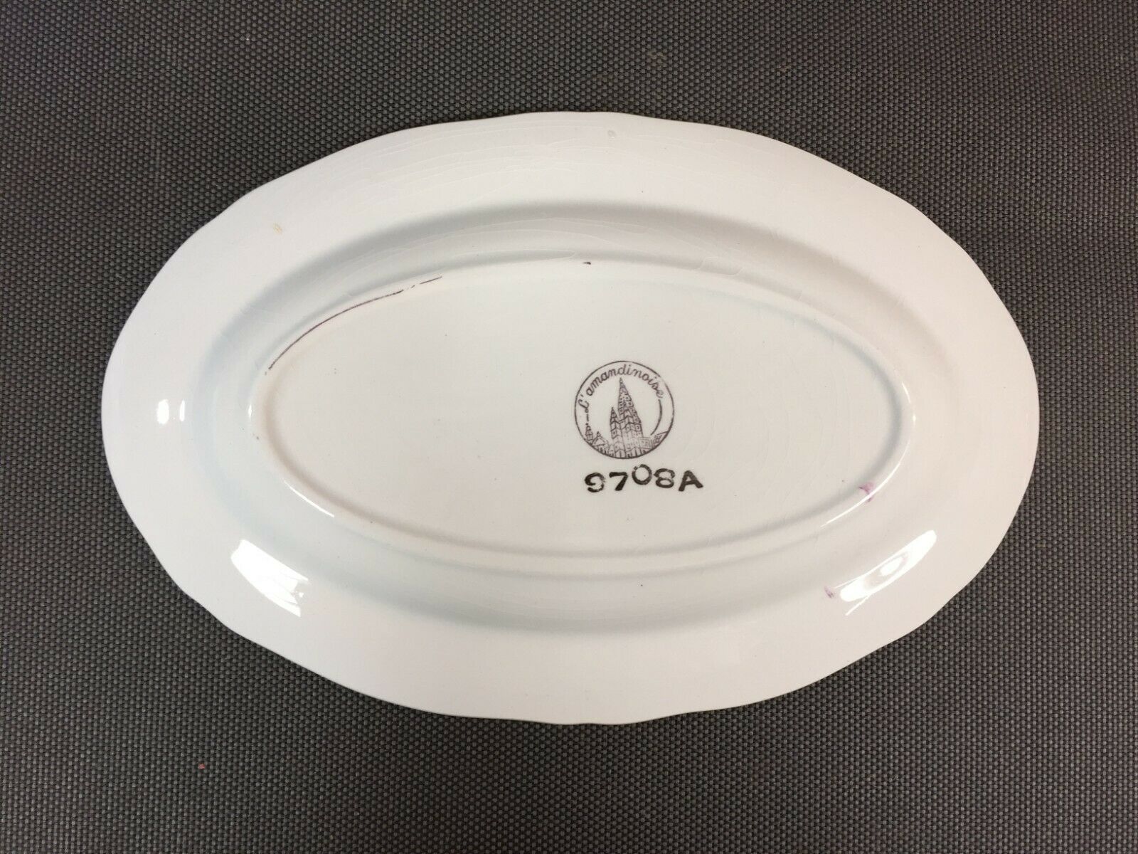 Lot 3 old table service dishes the vintage ceramic Almond from St Amand