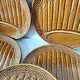 Set of 6 asparagus barbotine plates