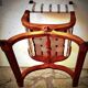 French Empire mahogany office chair with carved detail in the shape of