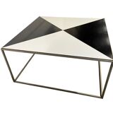 Vintage black and white geometric coffee table