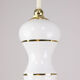 Vintage Italian Golden Ceramic & Glass Chandelier