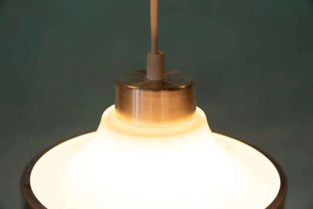 1960s vintage glass pendant light, Swedish pendant.