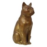 Statue de chat vintage en bronze, sculpture décorative, 24 cm