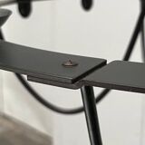 Vintage wrought iron candlestick chandelier by Ehlén Johansson for Ikea, 1990s.