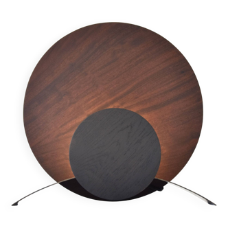 Eclipse 3.0 lamp in rosewood and burnished metal, tactile light sculpture, ambient lighting