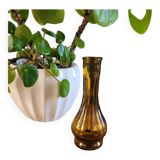 Small amber soliflore vase