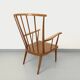 Vintage wooden armchair Baumann model Éventail from the 1960s.