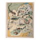 Old poster illustrated map of Savoy 1942 - JP Pinchon