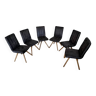 lot de 6 chaises H§h chêne et tissu