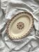 Oval ironstone dish with brown geometric decoration KG Lunéville