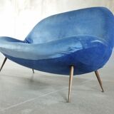 Sofa sofa egg biomorphic Fritz Neth to correcta years 1955