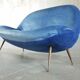Sofa sofa egg biomorphic Fritz Neth to correcta years 1955