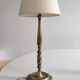 1960s gilded brass table lamp