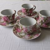 Earthenware cups and saucers