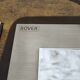 Pair of luxury lamps Bover model Ema - leather & nickel-plated brass