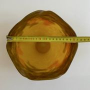 Glass footed coupe Nuagé signed by Muller Frères Lunéville.