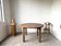 Brutalist round table in solid oak, 1950s.