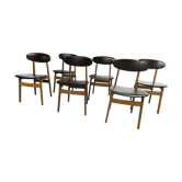 Set of 6 chairs Scandinavian oval back