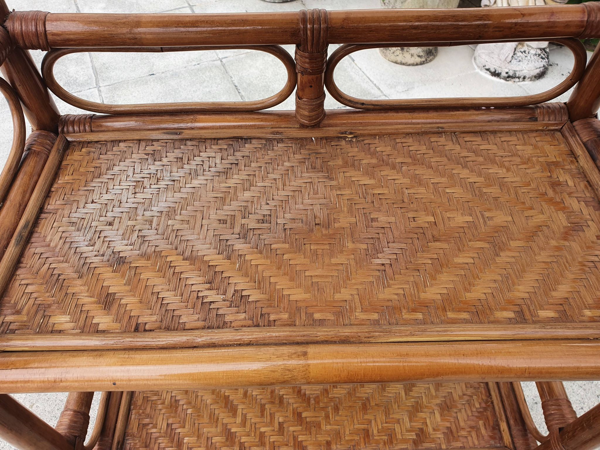 Rattan shelf