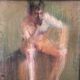 Tableau "Jeune homme assis"