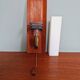 Scandinavian wall light in opaline and teak, 1960s