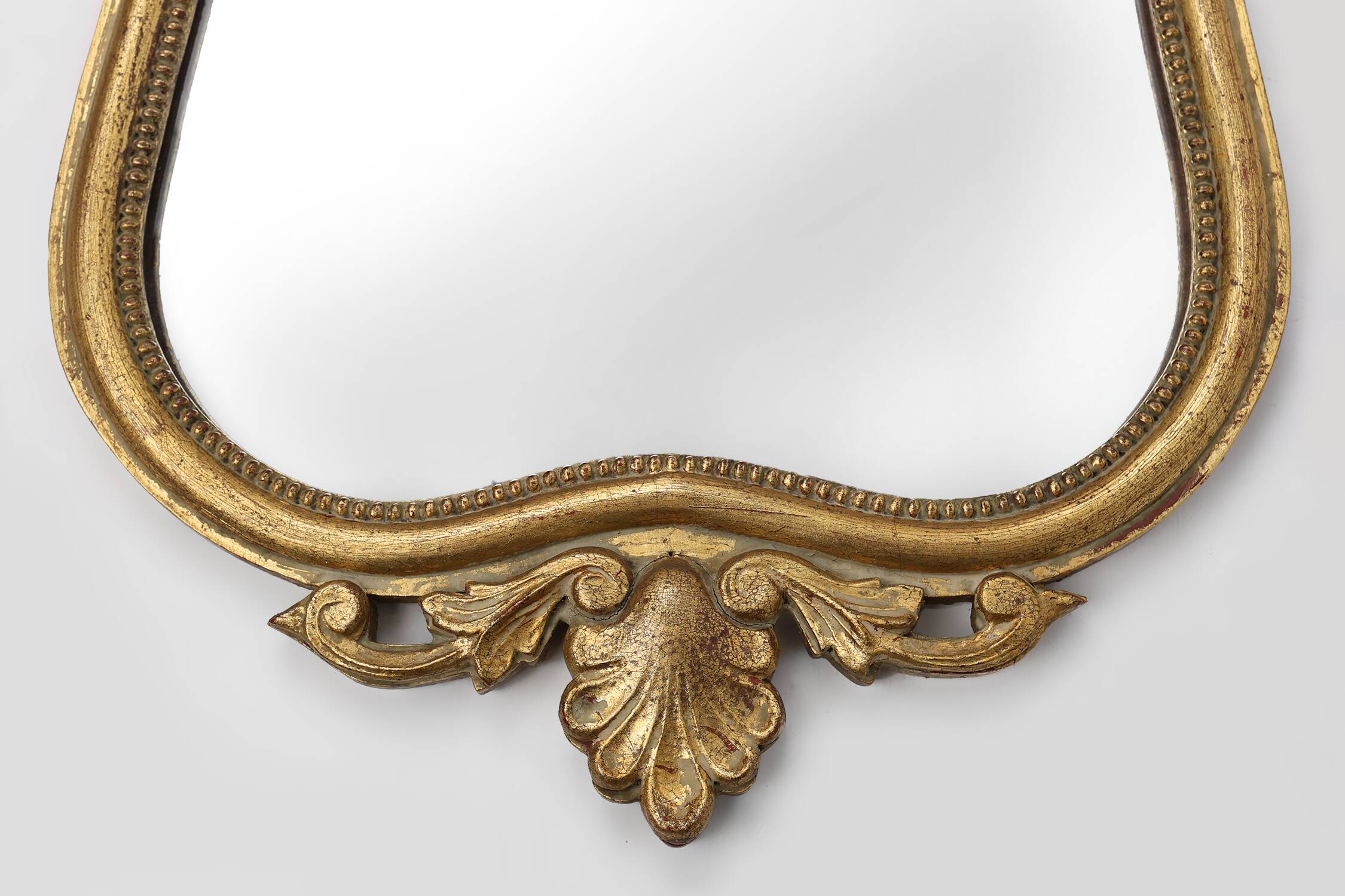 Miroir baroque belge du XXe siècle en bois doré