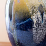 Vase en grès émaillé à coulure