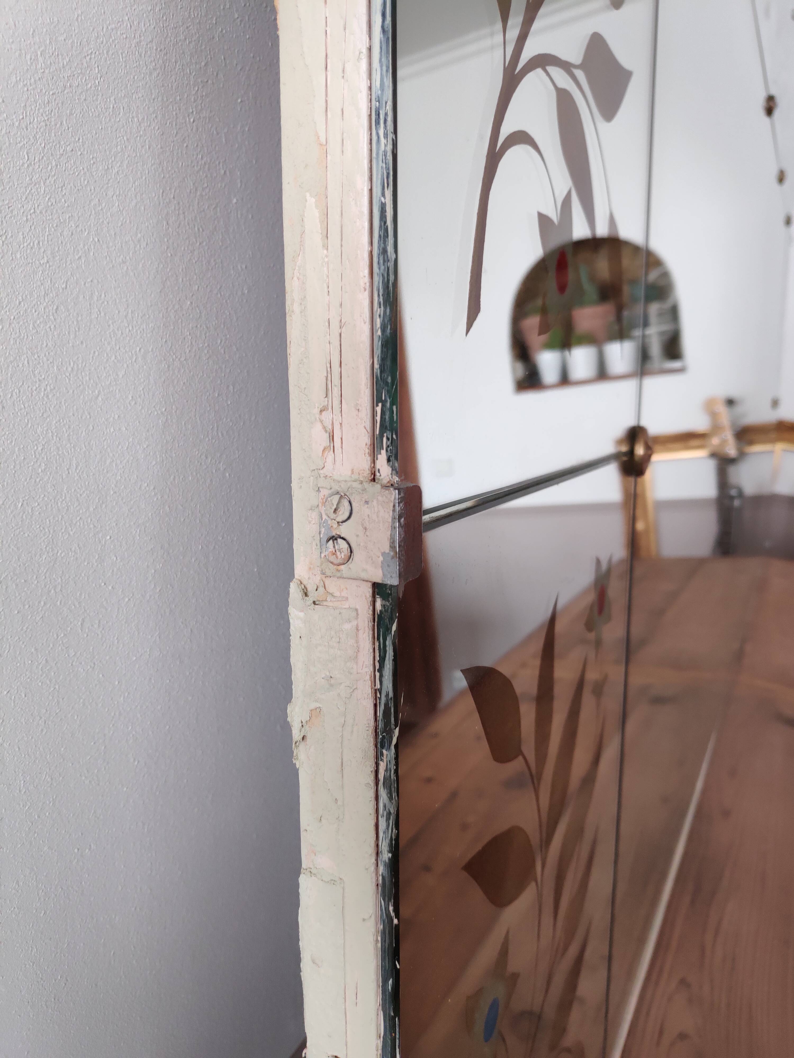 Large old Bistro brasserie mirror at mercury 198x101cm