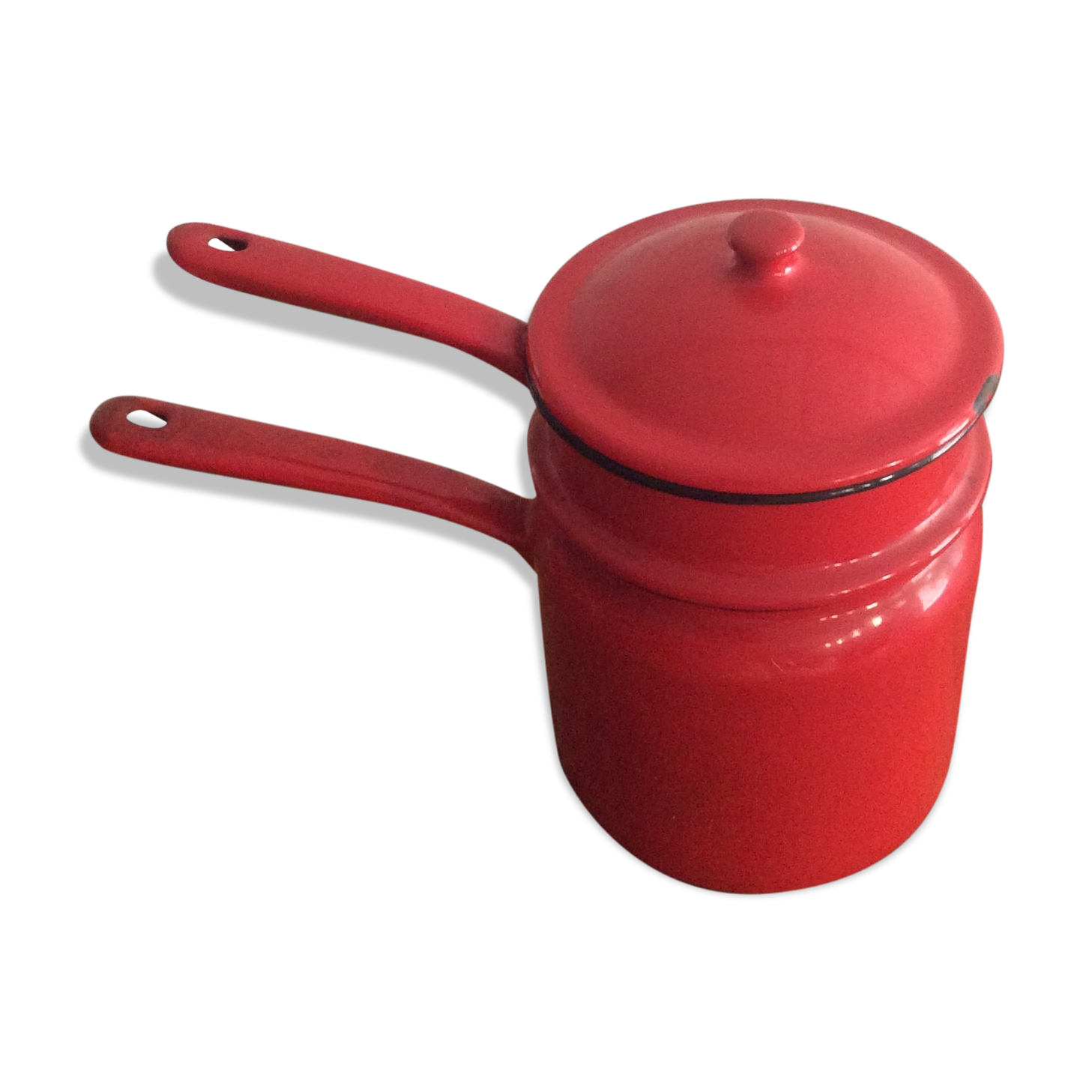 Vintage enamelled kettle
