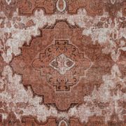 Overdyed handmade persian rust brown wool area rug - 241x342cm