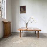1940s inlaid oak coffee table