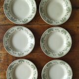 "Palmyra" - 6 deep plates, ironstone Sarreguemines