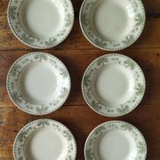 « Palmyre » - 6 assiettes creuses terre de fer Sarreguemines
