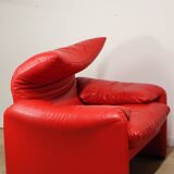 Maralunga armchair and ottoman by Vico Magistretti for Cassina