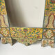 Antique wooden painted frame with flower motifs   88 cm x 47 cm