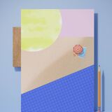 Illustration - A3 Poster Sol, Playa y Lluvia