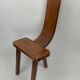 Brutalist low tripod milking stool or side chair Spain ca 1950s