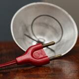 Red mushroom vintage clamp lamp