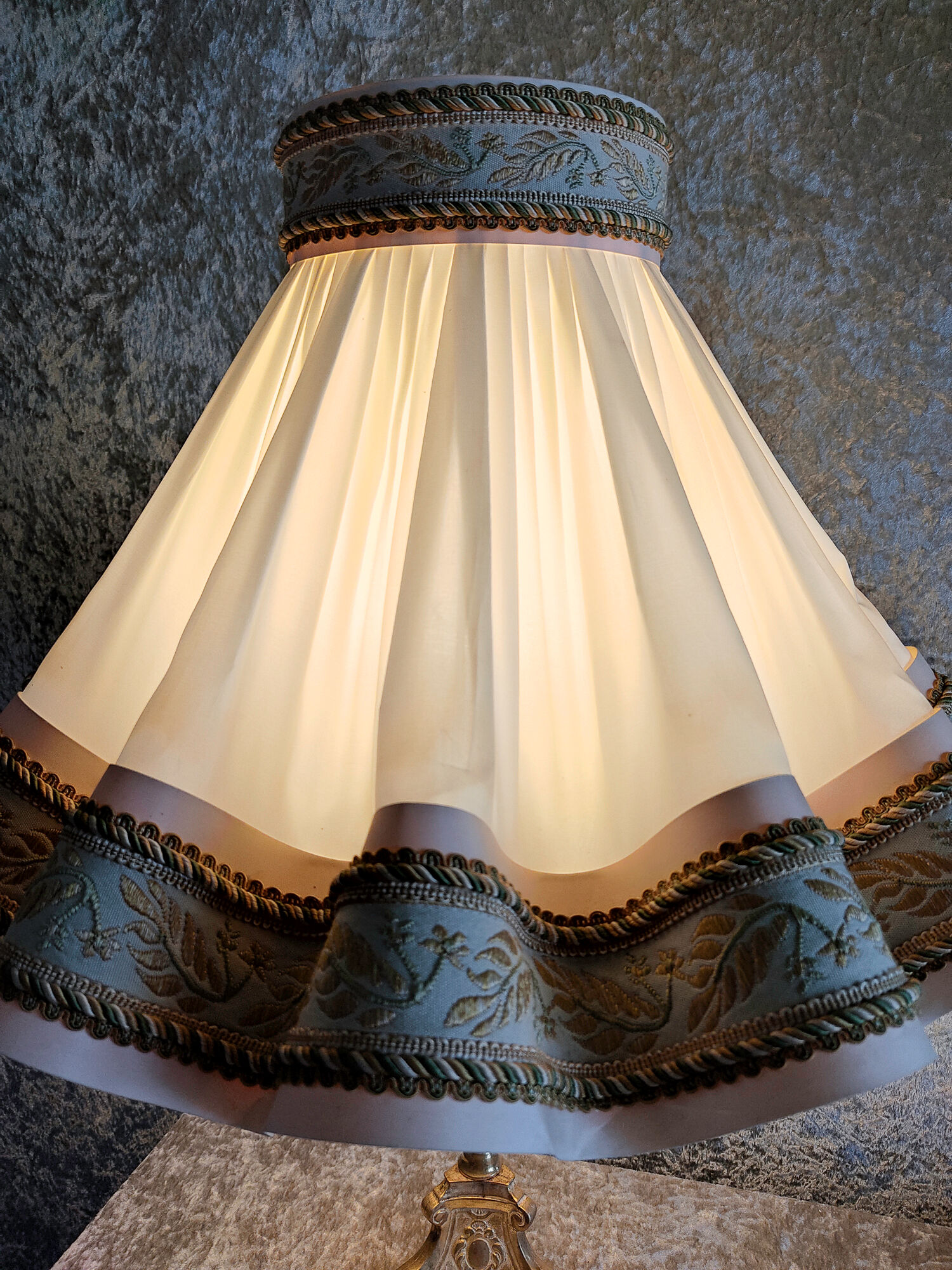 Bronze lamp and petticoats