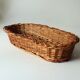 Wicker bread basket, braided, handmade, vintage from the 1970s