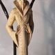Lampe ivory resine figurines magicien 1950 a 70 a. santini made in italy 63x26 socle marbre