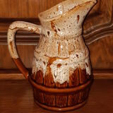 Flaming pitcher-scale ceramic barrel-shaped from the Faiencerie Revol