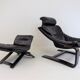 Nelo Kroken leather chair with ottoman by Ake Fribytter