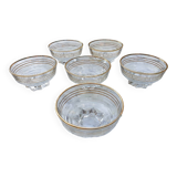 6 golden cut glasses from the 1930s