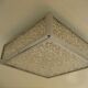 Vintage ceiling lamp with plastic sheets in chomed profiles 46x46 cm