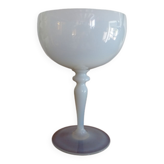 Imposing opaline crystal stemmed glass