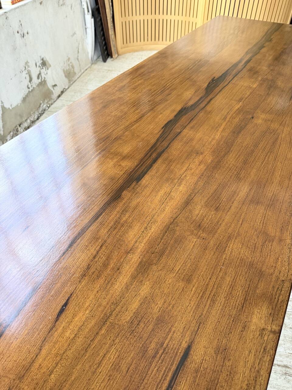 Table de ferme campagne noyer massif XL 250cm
