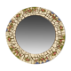 Ceramic mirror. Floral decor.